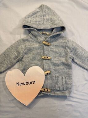 Cotton On - Baby Light Gray Knit Sweater Cardigan
